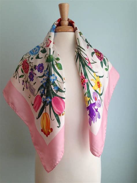 gucci scarf womens pink|Gucci flora scarf princess grace.